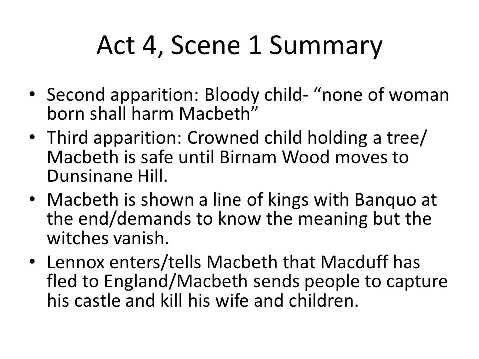 A summary of the second act of macbeth by shakespeare
